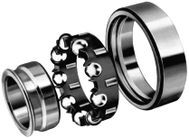 freewheels, freewheel, 1. VGL 20 (GMN), 2. VGL 50 (GMN), 3. VGV 30 (GMN), 4. VGLP 25 F7-D7 (GMN) Sprag Clutches Features: NSK’s GX-series One-Way Clutches incorporate a host of features designed to support further improvements in the productivity and safety of industrial machinery. Maintenance-free operation GX series One-Way Clutches are permanently lubricated and are supplied "ready-to-use". They require no maintenance such as greasing up, cleaning grease changing, offering significant economies of time and labour. A broad operating temperature range The lubricant used in GX series is a special high-performance grease developed by NSK. It assures outstanding reliability over an ambient operating temperature range of -20° to +80°C. High Torque capacity Wide cams with a larger radius of curvature than conventional models achieve high torque capacity under high loads for improved safety. A unique cam shape allows the GX series to withstand even shock loads without slipping. Long service life NSK’s expertise in ball bearing manufacturing technology ensures high dimensional precision of the cams, and inner and outer races, offering long service life. The high performance grease used to lubricate the GX series also helps minimise the wear on each part and prolong its life. Easy to use GX series One-Way Clutches are supplied as integral systems with all components built in. They are ready to be used "as it is".单向离合器俗称单向轴承，也是仅能单一方向（顺时针方向或逆时针方向）传动的机械传动基础件。当动力源驱动被动元件时只能单一方向传动，若动力源转变方向时，（如顺时针变为逆时针方向），被动元件则会自动脱离不产生任何动力传送的功能。单向离合器有两种运动方式扭矩传递或称接合Transmission of torque空转或称超越Idling（overrunning）　产品分类超越离合器（Overrunning Clutches）当单向离合器的动力输出部分（内环或外环）转速比动力源（外环或内环）还快时，离合器处于解脱状态，内外环没有任何连动关系，此谓单向离合器的单向超越功能。应用：双动力源马达/引擎驱动输送带超运转速度应用超运转速度应用于双马达之慢速调整定位/高速起动输出轴因离心力的关系，转速高于输入轴时，超运转速度离合器自动脱离　定位离合器（Indexing Clutches）将直线往复运动转换成旋转轴的圆周步进运动，此谓单向离合器的分度功能。应用：金属冲压机冲床的定位送料应用包装机械的定位送料应用食品机械的定位送料应用旋转工作台的角度定位应用印刷机械的定位送料应用逆止离合器（Back stopping clutches）将单向离合器用于物料输送设备（如皮带输送机、斗式提升机等），以防止设备在无动力源时倒退或反转。此谓单向离合器的单向逆止功能。应用：斜向上升输送机防止后退应用斗式提升机防止逆转应用减速器/泵/压缩机的送料组合系统中防止逆转应用　特别推荐Formsprag公司近期出的FSO系列大扭力经济型单向超越离合器，内含轴承支撑及油封，其扭力可最大达到27,000lbft。其多种规格可完全代替美国MORSE公司的MG系列超越离合器，价格极具竞争力。•FormspragFSO-600,Bore=2.000英寸，Key=3/8*1/8英寸，Torque=2250lbft,可代替MORSEMG-600A•FormspragFSO-700,Bore=2.937英寸，Key=5/8*1/8英寸，Torque=5000lbft,可代替MORSEMG-700A