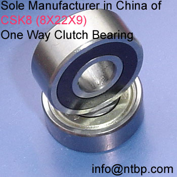 Stainless Steel One Way Clutch Bearings, Freewheel, Sole Manufacturer in China of CSK8 (8X22X9), One Way Clutch Bearings